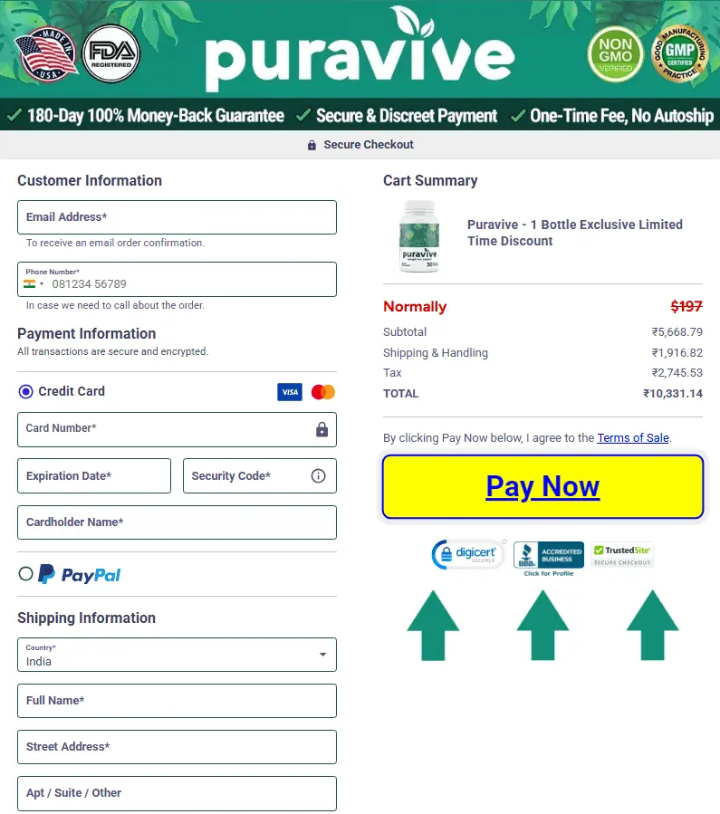 Puravive Order Page